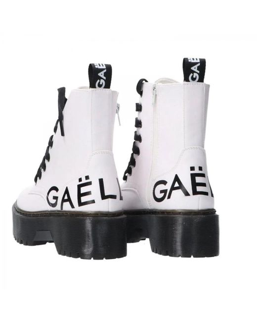 Gaelle Paris Black Lace-Up Boots