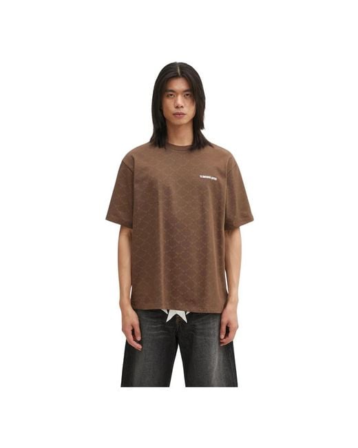 A Bathing Ape College Monogram Logo T-Shirt in het Brown voor heren