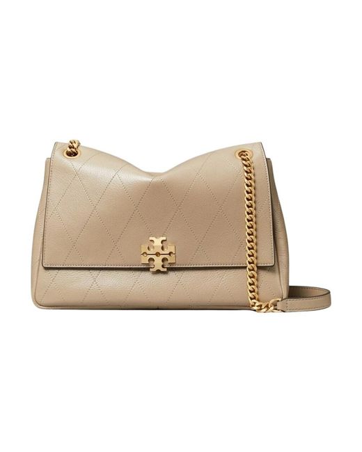 Tory Burch Natural Shoulder Bags