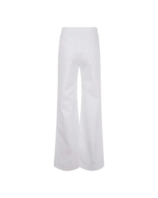 Twinset White Wide Trousers