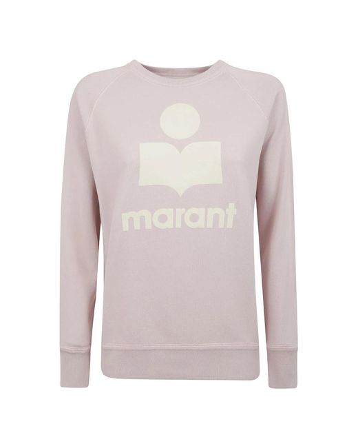 Isabel Marant Katoenen Sweatshirt Met Lange Mouwen En Logo in het Pink