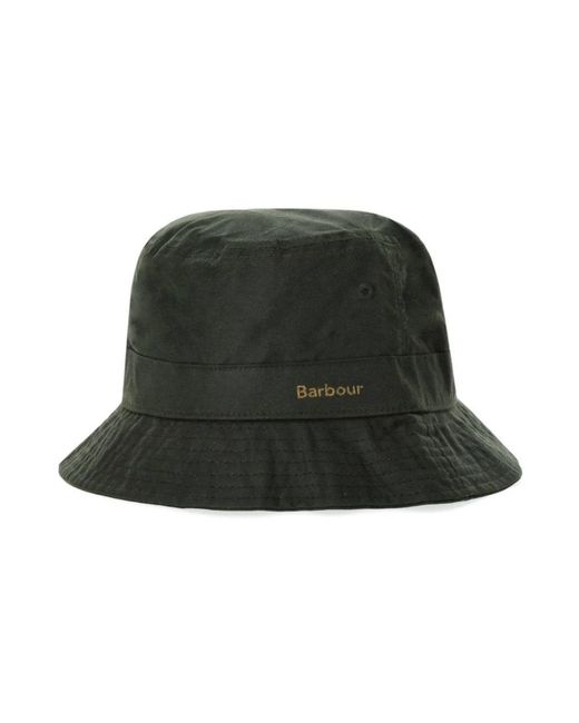 Barbour Belsay Wax Bucket Hat in het Green
