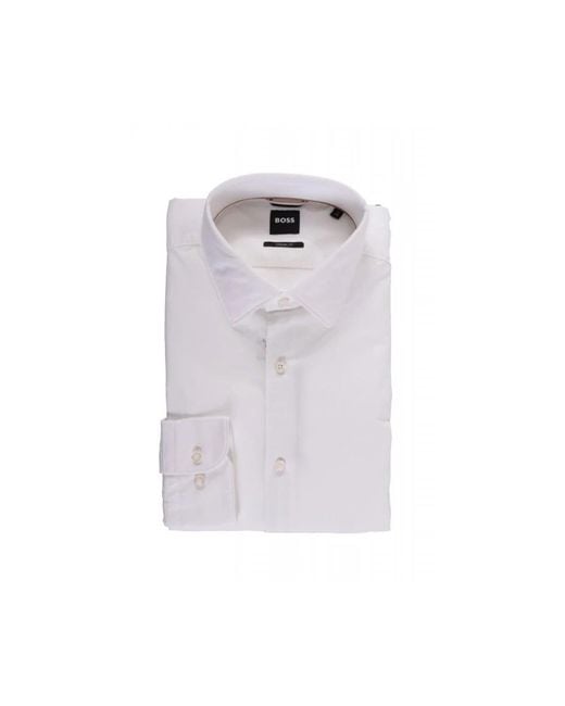 Boss White Formal Shirts for men