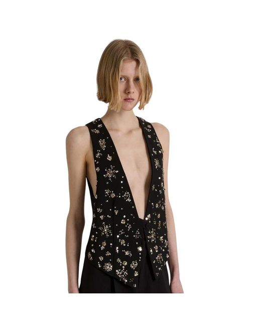 Vests Alberta Ferretti de color Black