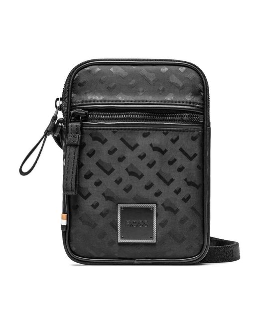 HUGO Black Cross Body Messenger for men