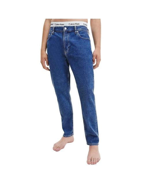 Calvin Klein Blue Straight Jeans for men