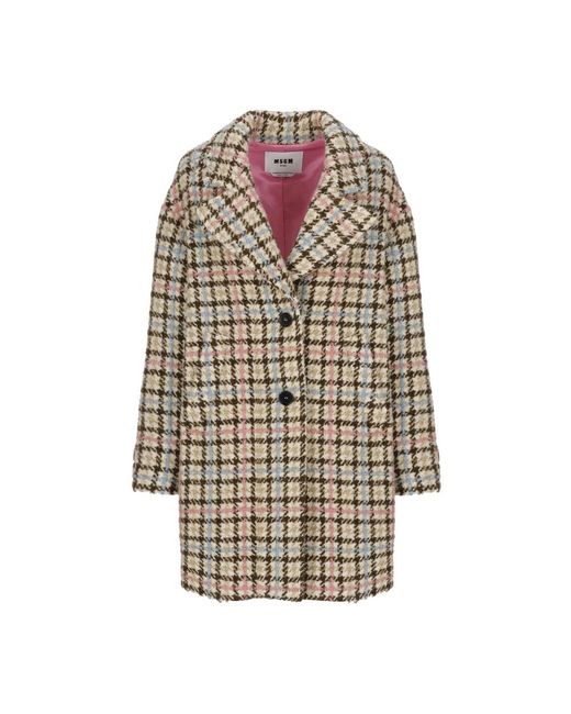 MSGM Coats > Single-breasted Coats in het Natural