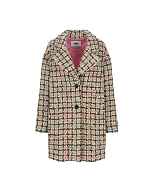 MSGM Coats > Single-breasted Coats in het Natural