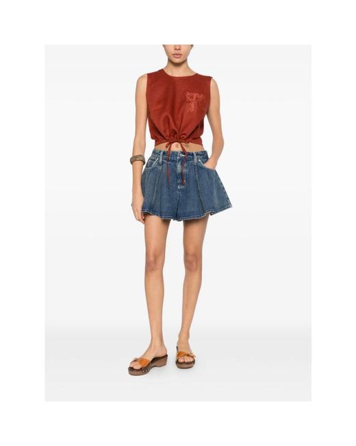 Twinset Red Sleeveless Tops