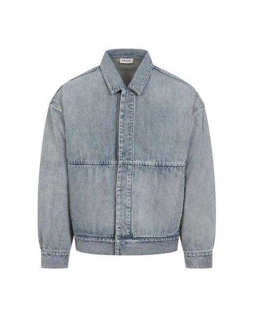 Fear Of God Blaue denimjacke für männer in Blue für Herren