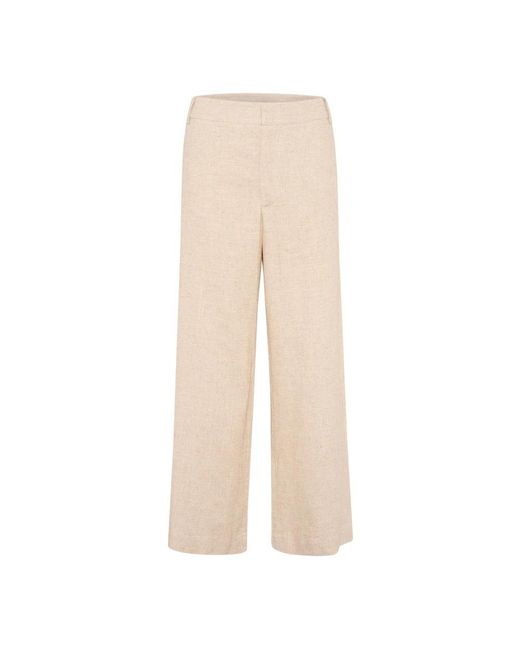 My Essential Wardrobe Natural Wide Trousers
