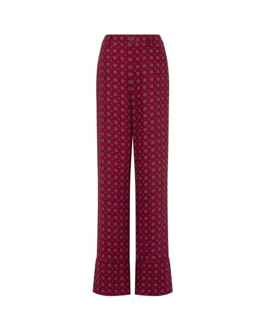 Moschino Red Wide Trousers
