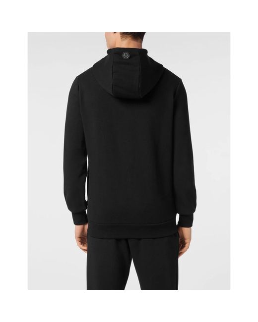 Philipp Plein Hoodies & Sweatvesten ,Zwart ,Katoen Jacket Jogging in het Black voor heren
