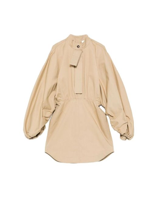 Zimmermann Natural 'Rebellion Drawn' Short Dress