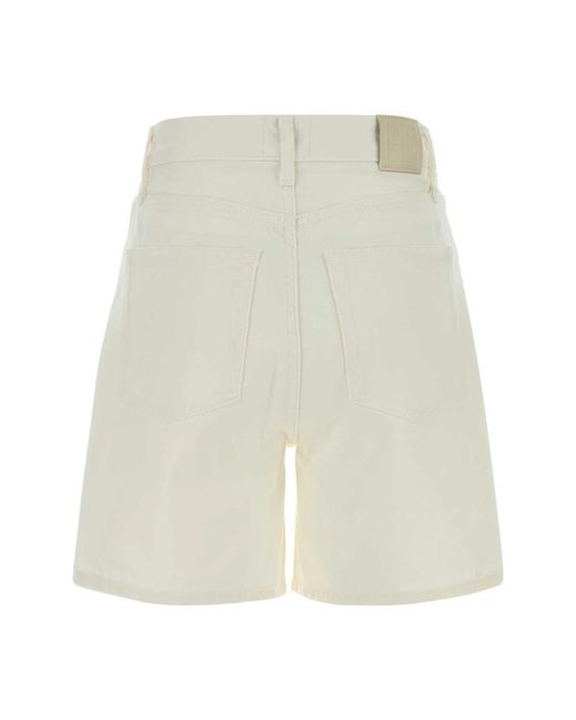 Anine Bing White Denim Shorts