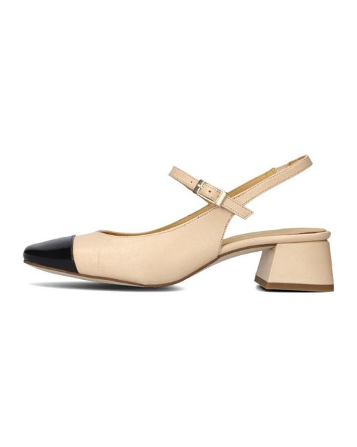 CTWLK Natural Elegante Leder Slingback Absätze