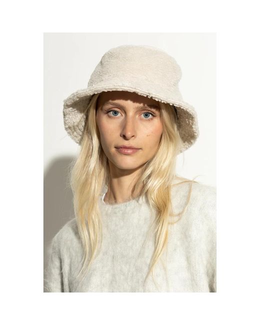 Moschino Natural Mütze Mit Logo