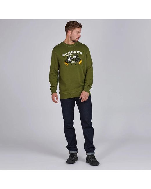 Barbour Green Sweatshirts for men