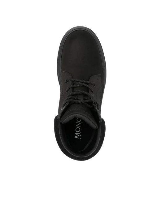 Moncler Black Lace-Up Boots for men
