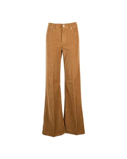 Dondup Brown Wide Trousers