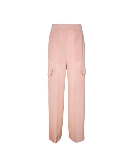 Wide Trousers Erika Cavallini Semi Couture de color Pink
