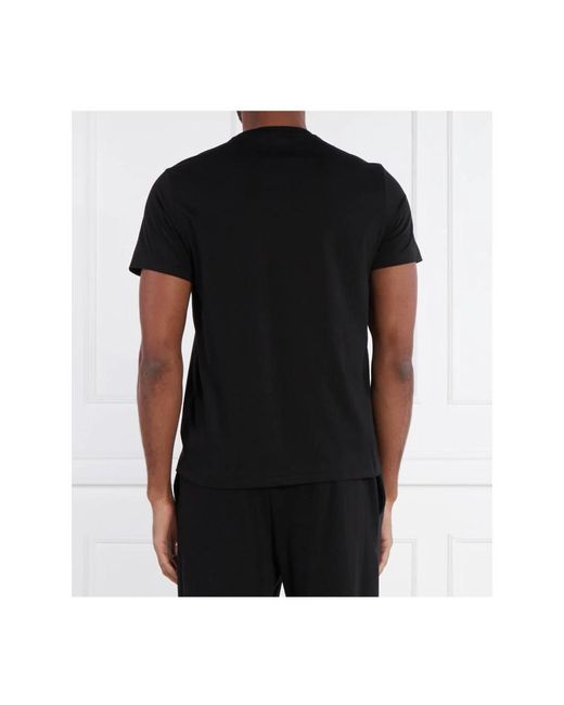Ralph Lauren Schwarzes logo baumwoll t-shirt in Black für Herren