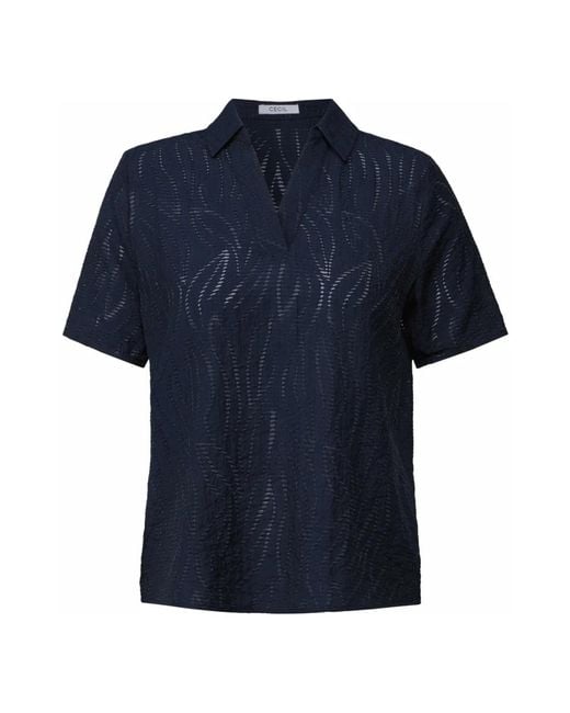 Cecil Blue Blusen & Shirts