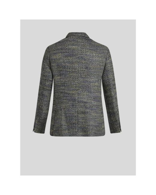 Etro Jassen ,Grijs ,Wol Blazer in het Gray voor heren