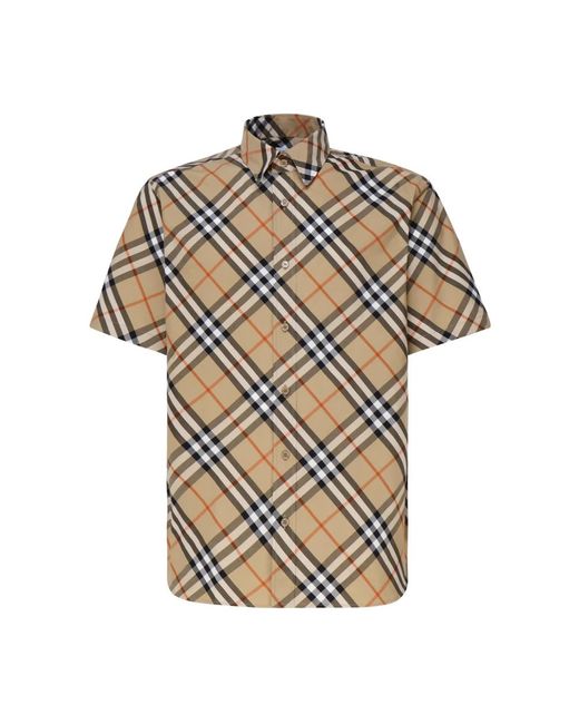 Short Sleeve Shirts Burberry pour homme en coloris Natural