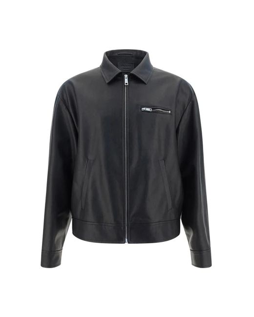 Prada Lederen Jas in het Black voor heren
