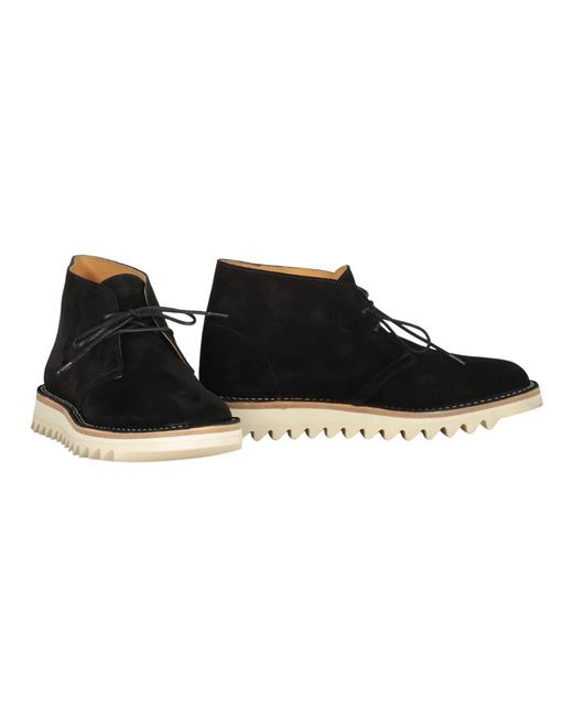 KENZO Black Lace-Up Boots for men