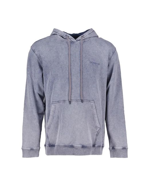 Dondup Hoodies & Sweatvesten ,Grijs ,Katoen Stijlvolle Hoodie in het Blue voor heren