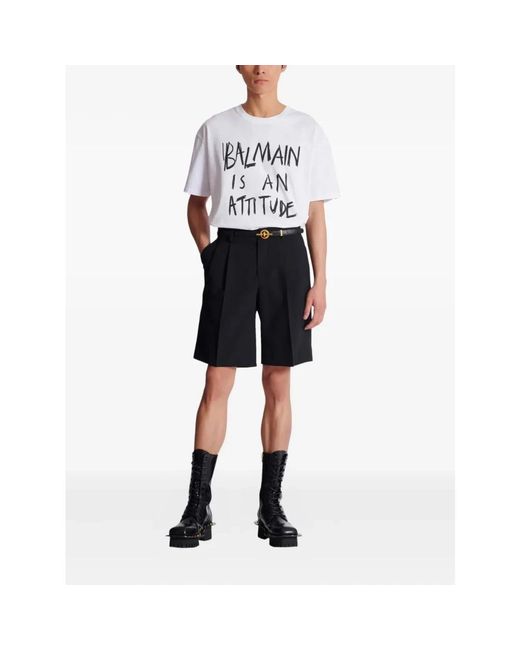 Balmain White T-Shirts for men