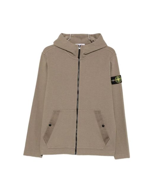Stone Island Brown Zip-Throughs for men