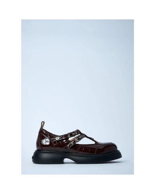 Ganni Black Flat Shoes