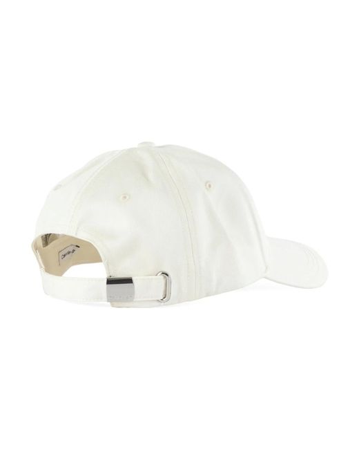 Calvin Klein Baumwoll logo print cap in White für Herren