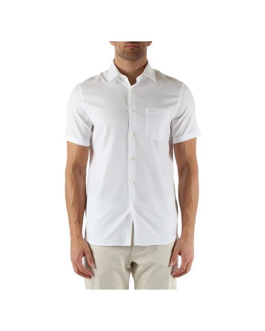 Lacoste Regular fit baumwoll kurzarmhemd in White für Herren