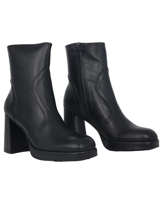 Wonders Heeled Boots in het Black