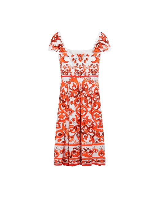 Dolce & Gabbana Red Midi Dresses