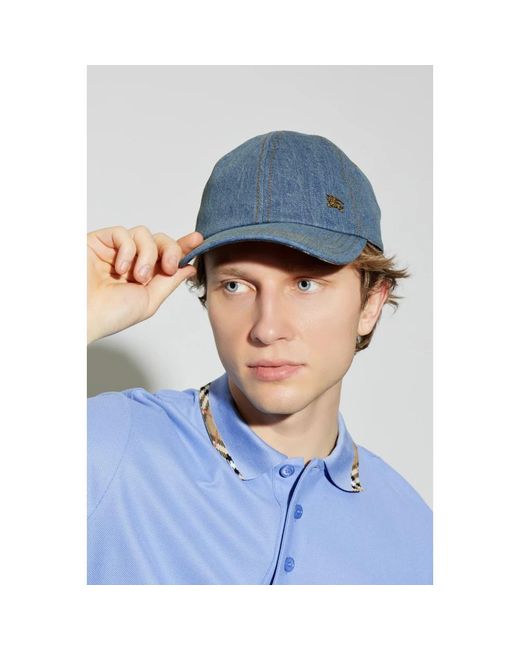 Burberry Blue Caps for men