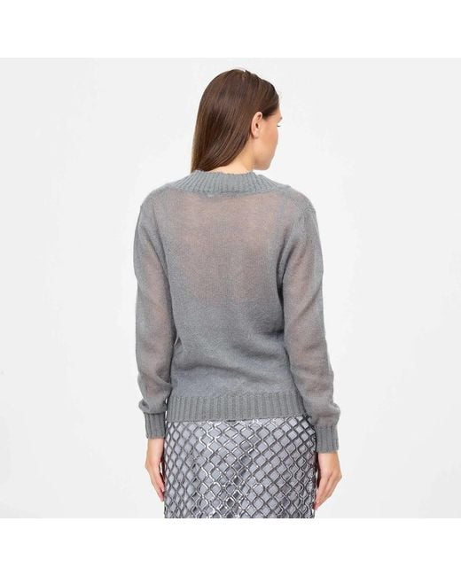 FEDERICA TOSI Gray V-Neck Knitwear