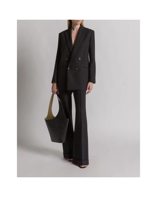 Alberta Ferretti Double-Breasted Blazer in het Black
