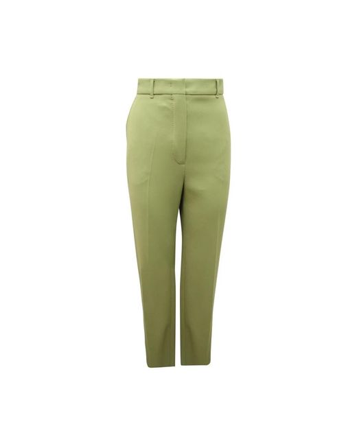 Max Mara Broeken ,Groen ,Wol Wollen Broek in het Green