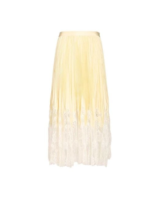 Self-Portrait Yellow Midi Skirts
