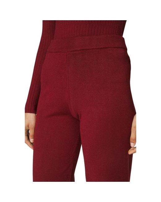 Max Mara Red Straight Trousers