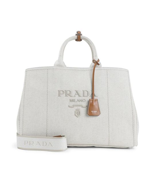 Prada White Shopping Bags