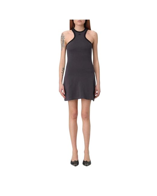 Courreges Witte A-Lijn Jurk Elegante Stijl in het Black