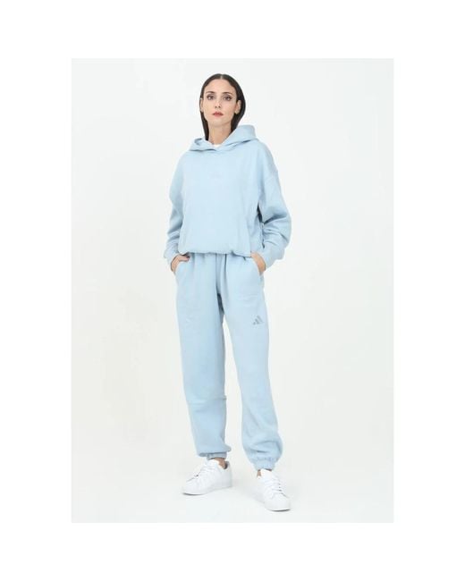 Adidas Fitness ,Blauw ,Katoen All Szn Fleece Joggers in het Blue