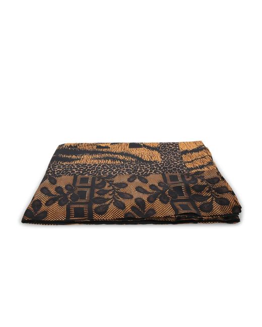 Pierre Louis Mascia Brown Silk Scarves