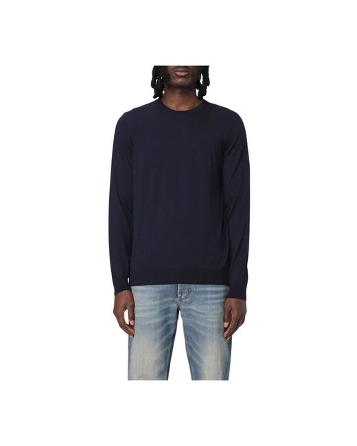 Drumohr Blue Round-Neck Knitwear for men